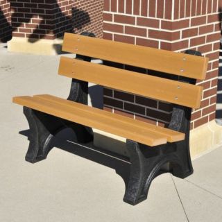 Jayhawk Plastics Colonial Recycled Plastic Commercial Park Bench   PB 4GRECOLE