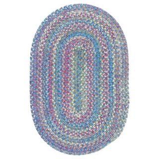 Colonial Mills Botanical Isle Chenille Braided Area Rug   Oasis Blue  