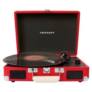 Crosley Vinyl Turntable Adjustable Speeds   Red (CR8005A RE)