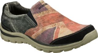 Mens Skechers Relaxed Fit Superior Breno   Navy/Multi Canvas Shoes