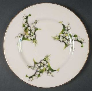 Fine Arts Lily Of The Valley Salad Plate, Fine China Dinnerware   White Flower C