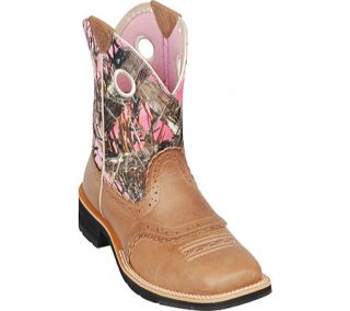 Womens Ariat Fatbaby Cowgirl   Cork Brown/True Timber Full Grain Leather/Suede
