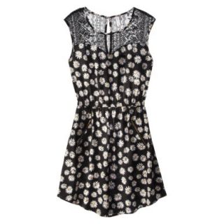Xhilaration Juniors Lace Top Dress   Black Daisy XL