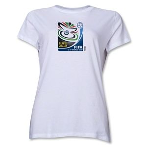2013 FIFA U 17 World Cup UAE Womens Official Emblem T Shirt (White)