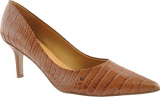Womens Nine West Austin   Brown Synthetic Crocodile Mid Heel Shoes