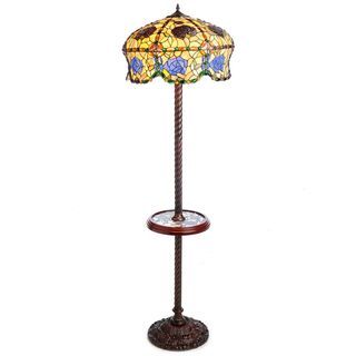 Warehouse Of Tiffany Elegant Rose Floor Lamp Collection