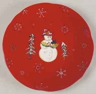 Tracy Porter Jolly Ol Snowy Dinner Plate, Fine China Dinnerware   Snowman,Snowfl