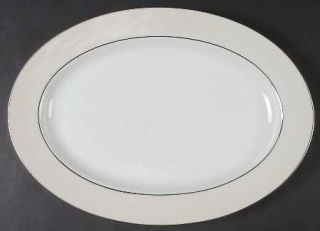 Crate & Barrel China Luster 14 Oval Serving Platter, Fine China Dinnerware   Cr