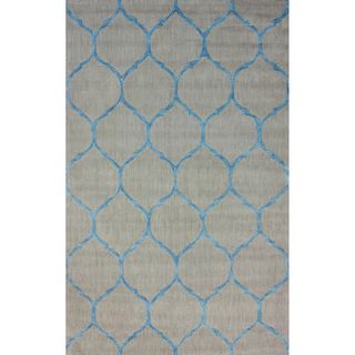 Nuloom Handmade Trellis Blue Cotton Rug (76 X 96) (GreyPattern: AbstractTip: We recommend the use of a non skid pad to keep the rug in place on smooth surfaces.All rug sizes are approximate. Due to the difference of monitor colors, some rug colors may var