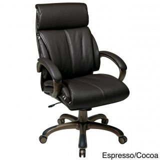Office Star Products Work Smart Eco Leather Seat And Back Executive Chair Model Ech6880 (Black/ titanium, espresso/ cocoaWeight capacity: 250 poundsDimensions: 47 inches high x 25.75 inches wide x 30 inches deepSeat dimensions: 21 inches wide x 20 inches 