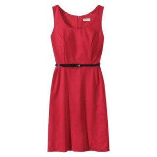 Merona Petites Sleeveless Fitted Dress   Red XLP