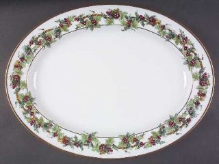 Royal Gallery The Holly And The Ivy 16 Oval Serving Platter, Fine China Dinnerw