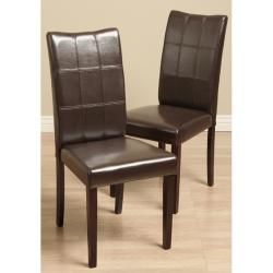 Warehouse Of Tiffany Eveleen Brown Dining Chairs (set Of 8) (Brown Seat dimensions 17 inches wide x 22 inches deepDimensions 38.1 inches high x 17.7 inches wide x 22.4 inches deep Assembly required )