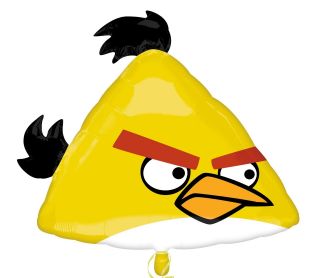 Angry Birds Yellow Bird Shaped Foil Balloon