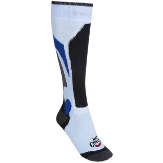 Hot Chillys Lo Volume Socks   Lightweight  Over the Calf (For Women)   ICE/BLACK/CHARCOAL (M )