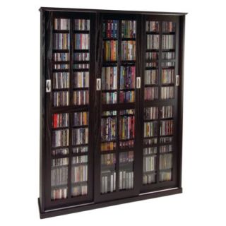 Media Storage Cabinet: Multimedia Storage Cabinet   Dark Brown (Espresso)
