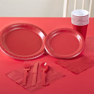 Classic Red Solid Color Party Pack