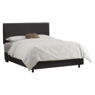 Skyline Queen Bed Arcadia Nailbutton Bed   Charcoal